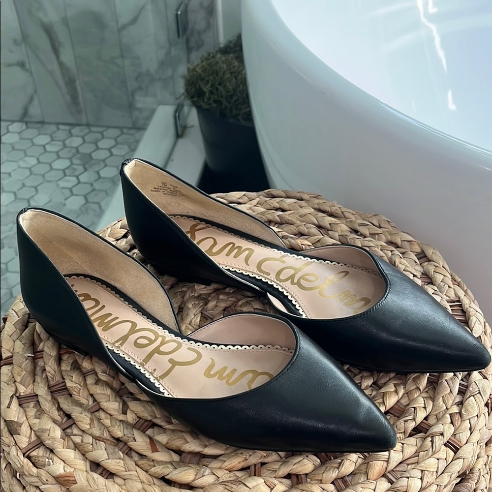 Sam Edelman Black Leather Flats